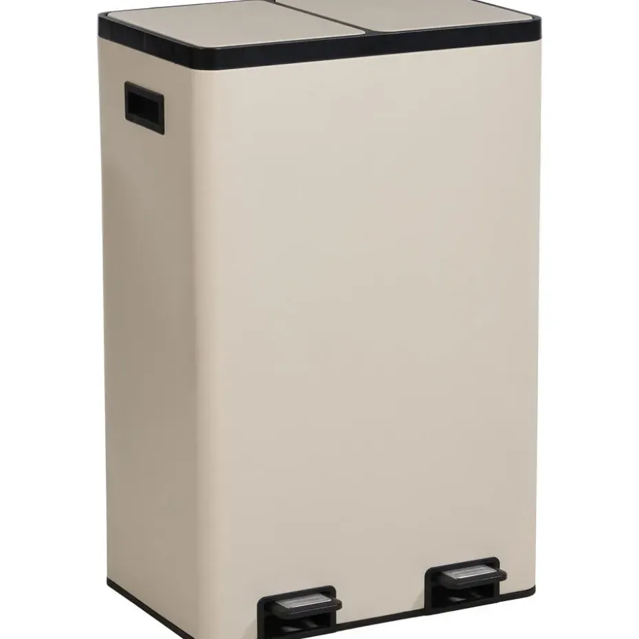 Pedaalemmer Duo 60 Liter Beige