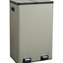 Pedaalemmer Duo 60 Liter Beige/Groen