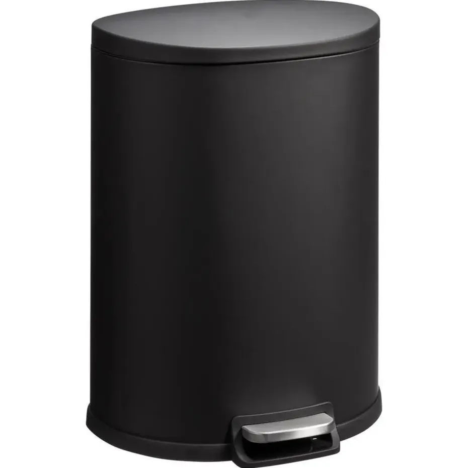 Pedaalemmer Flatback 50 Liter Zwart