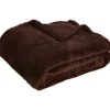 Plaid Flaine Donkerbruin 130x160 cm
