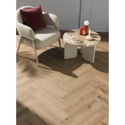 Plak PVC Houston Bruin Eiken Visgraat