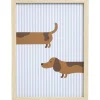 Poster Teckel Blauw/Bruin 25x35 cm