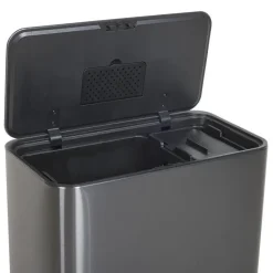 Prullenbak Op Pootjes 28+12+5 Liter Gun Metal