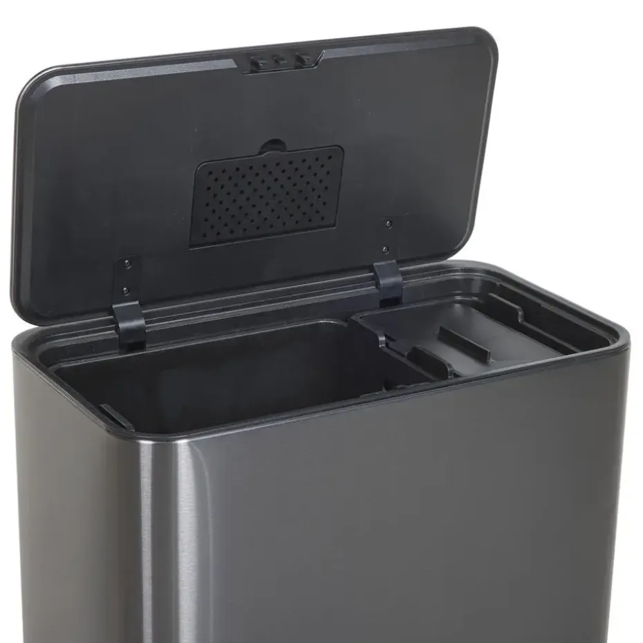Prullenbak Op Pootjes 28+12+5 Liter Gun Metal