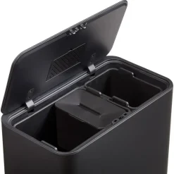 Prullenbak Op Pootjes 28+12+5 Liter Zwart