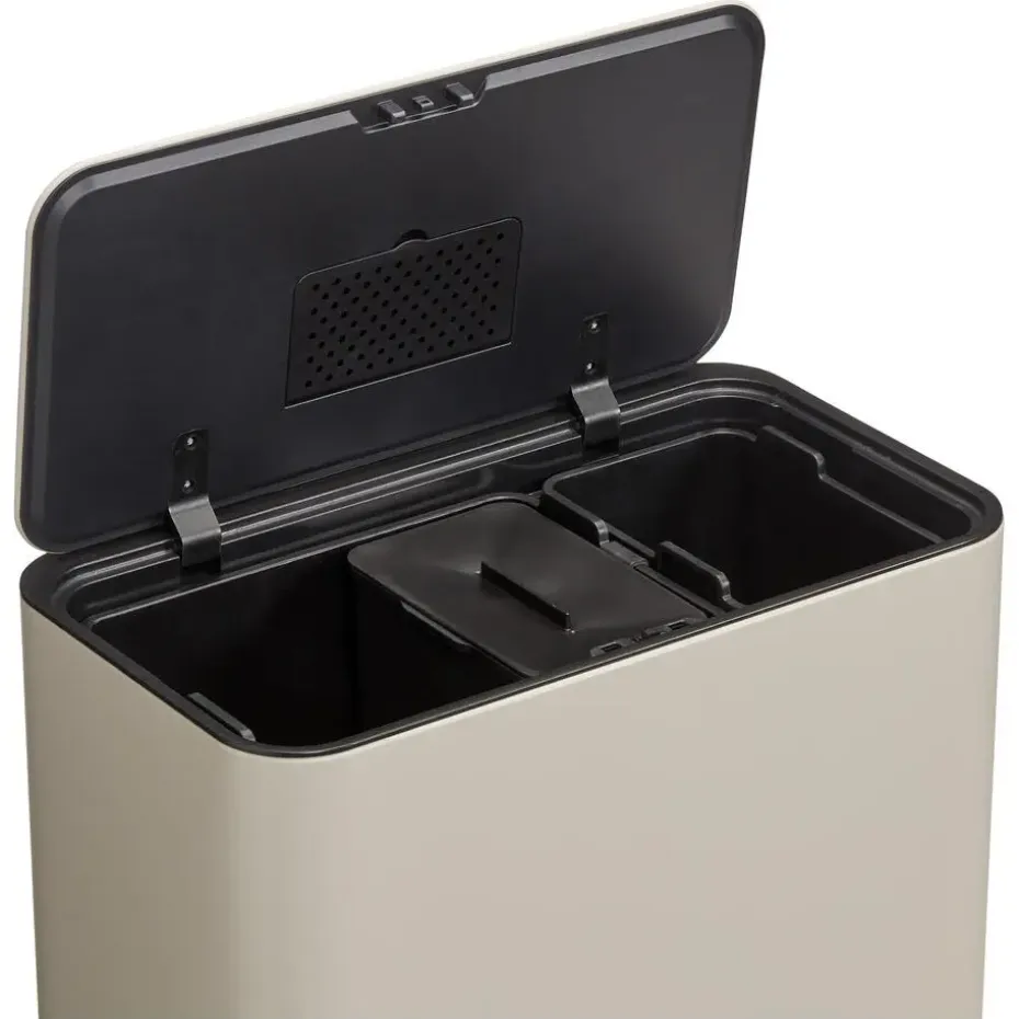 Prullenbak Op Pootjes 25+12+5 Liter Taupe