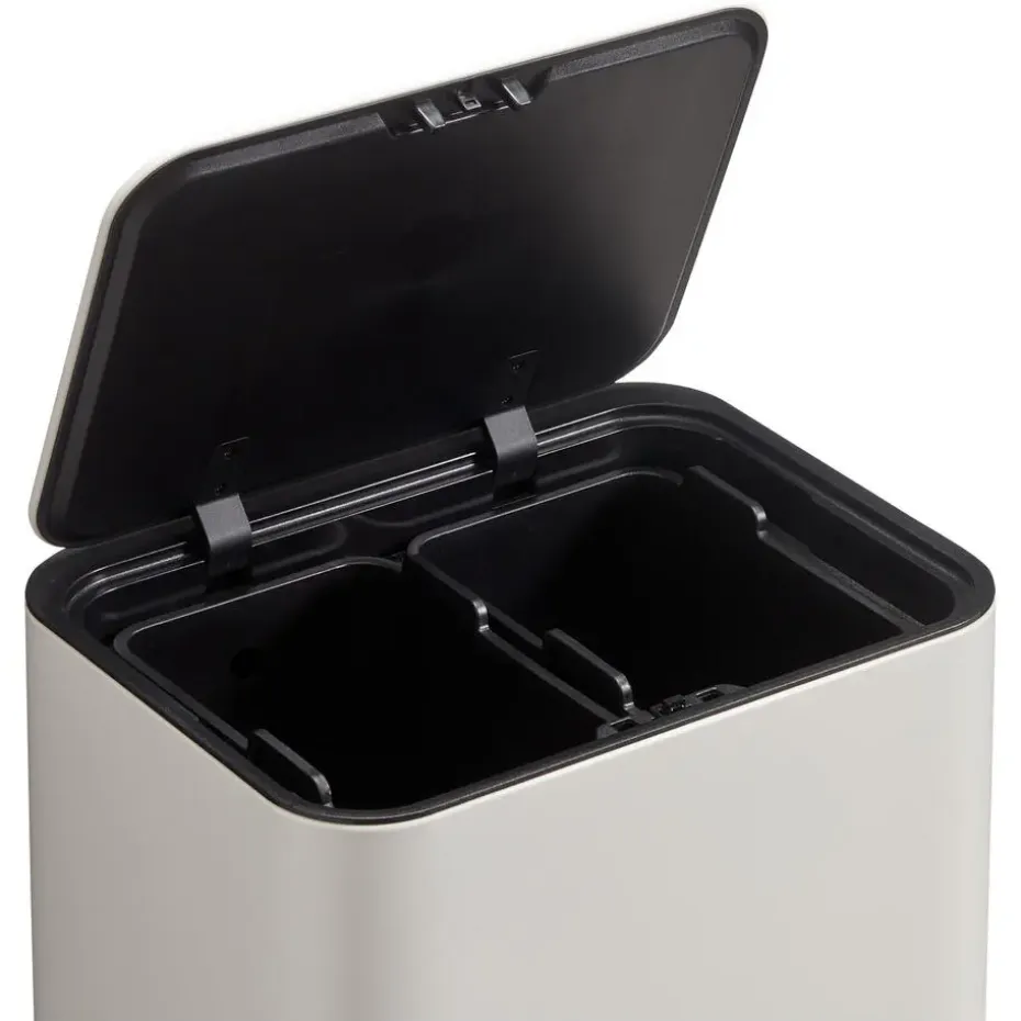 Prullenbak Op Pootjes 2X 12,5 Liter Beige