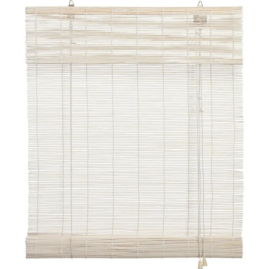Rolgordijn Bamboe Wit 120x220 cm