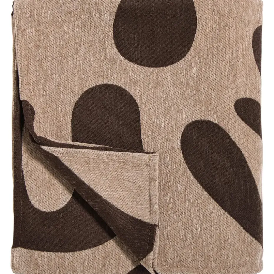 Sprei Tanis Donker Bruin/Zand