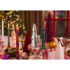 Taart Plateau Op Voet Gestreept Rood/Roze