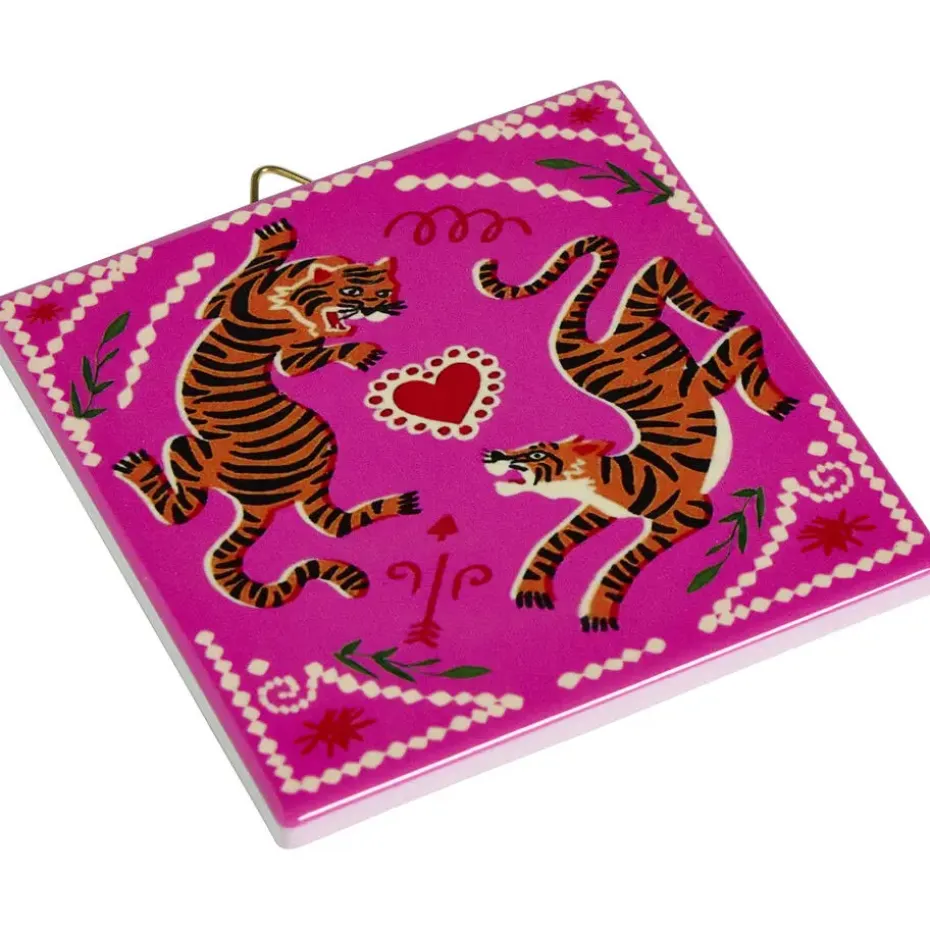 Tegeltje Tijger Roze