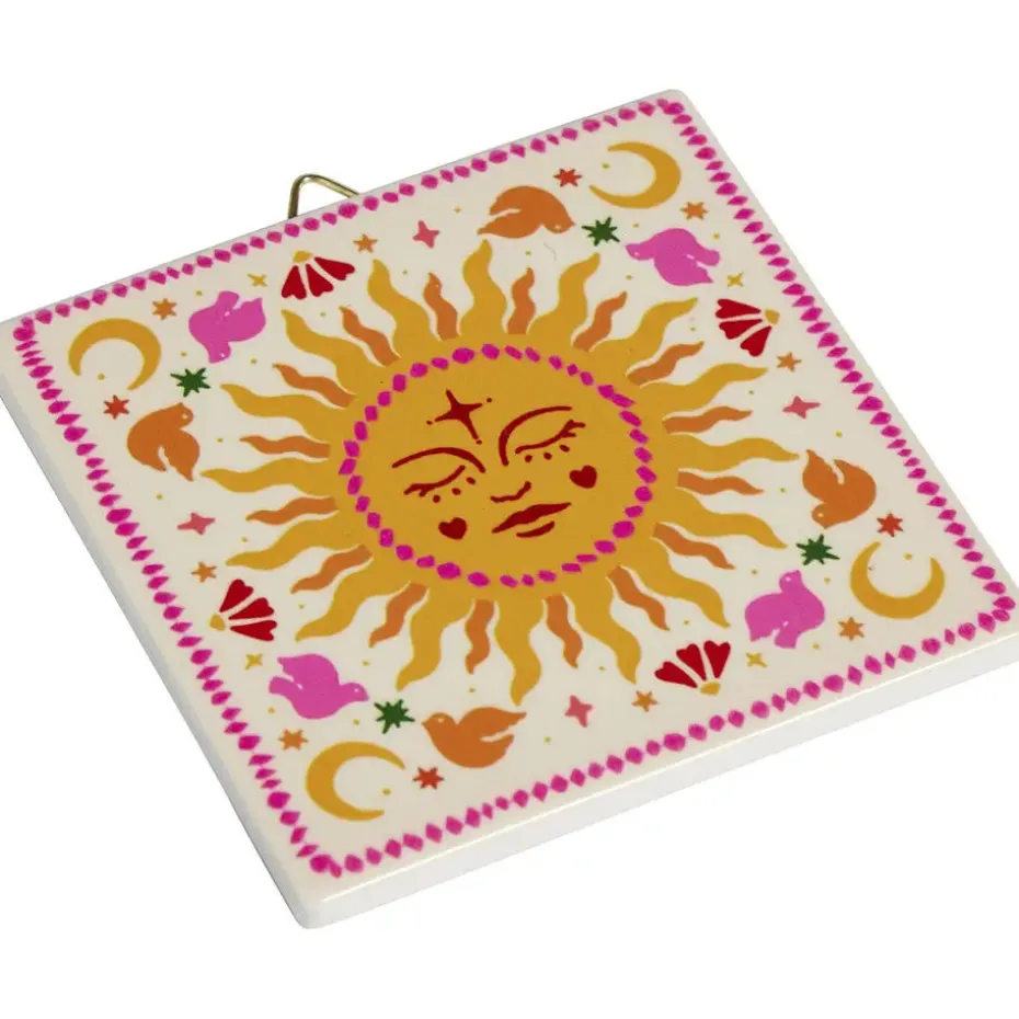 Tegeltje Zon Multicolor