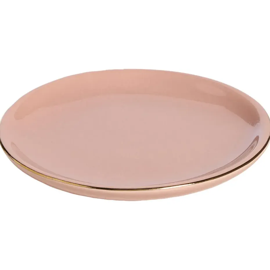 Theezakjeshouder Roze Gouden Rand