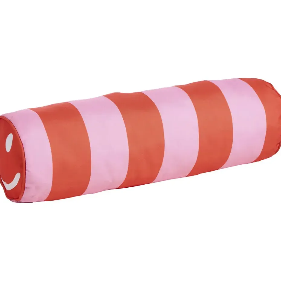 Tuinkussen/ Rolkussen Smiley Rood/Roze