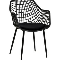Tuinstoelkussen Webbing Zwart 43x40 cm