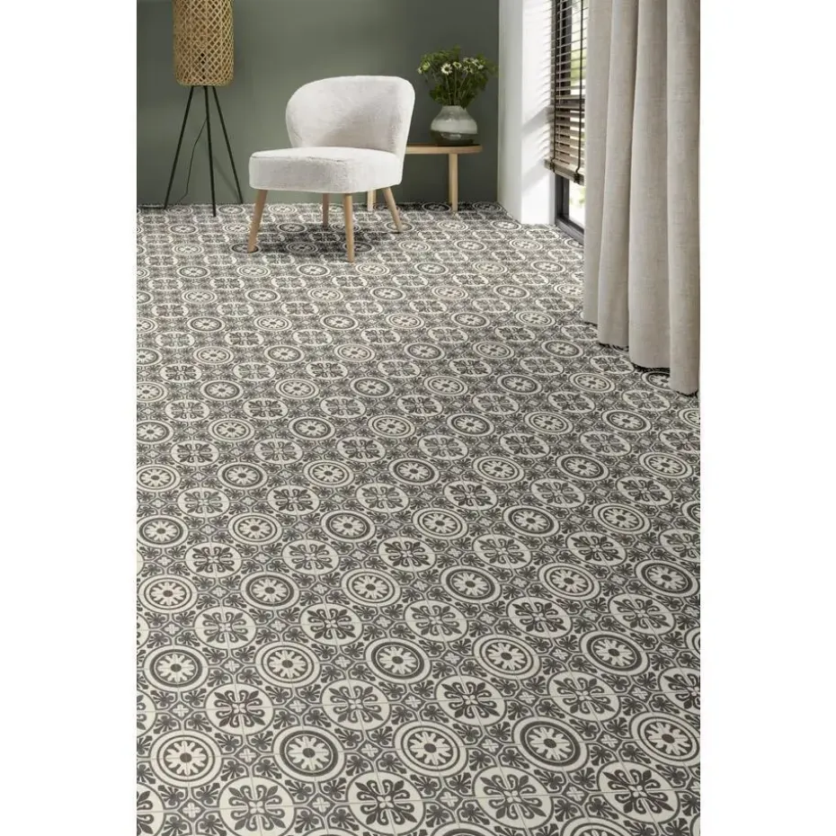Vinyl Evaro Zwart Tegellook