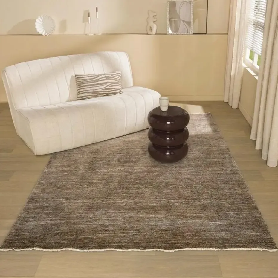 Vloerkleed Cashmire Donker Bruin 200x290 cm