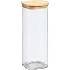 Voorraadpot Bamboe Square Transparant - 27 Cm