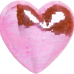 Wanddecoratie Disco Hart Roze
