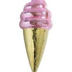 Wanddecoratie IJs Disco Roze/Goud 12x20x50 cm