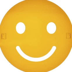 Wanddecoratie Smiley Acryl Oranje