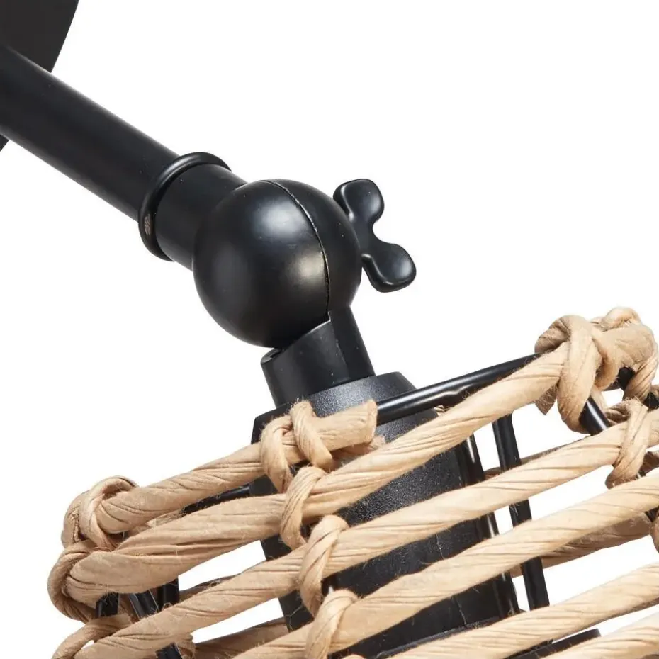 Wandlamp Cerun Zwart Bruin