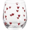 Waterglas Hartjes Rood 280ml