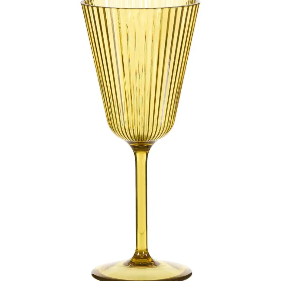 Wijnglas Ribbel Oker 250ml
